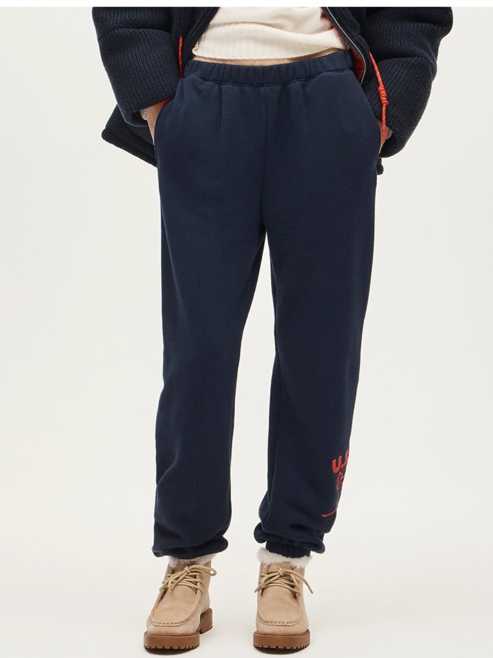 U.S. Ski & Snowboard by J.Crew heritage terry graphic jogger pant - navy - Picture 3 of 11